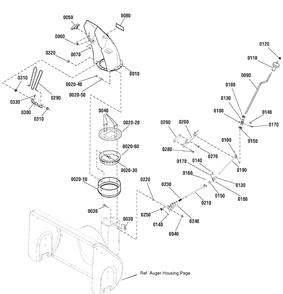 Discharge Chute Group Diagram and Parts List for 1695752-18-2847-30 2009 Briggs and Stratton Snow Blower